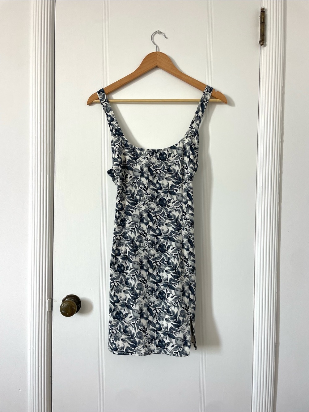Abercrombie & Fitch Navy and White Floral Tank Mini Dress